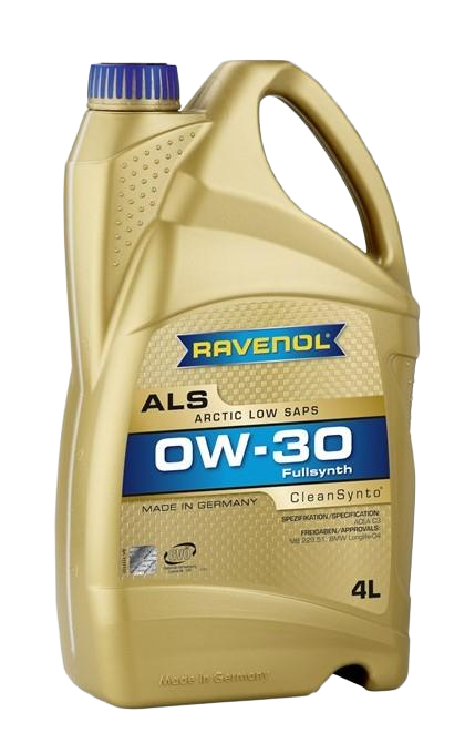 Моторное масло Ravenol Arctic Low SAPS ALS SAE 0W-30, 4л